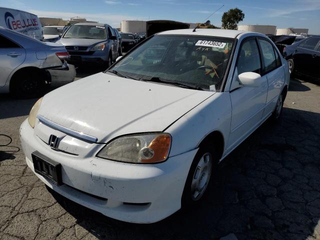 JHMES96663S025573 - 2003 HONDA CIVIC HYBR WHITE photo 2