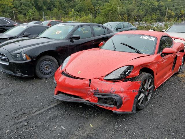 WP0AC2A82MS289243 - 2021 PORSCHE CAYMAN GT4 RED photo 10