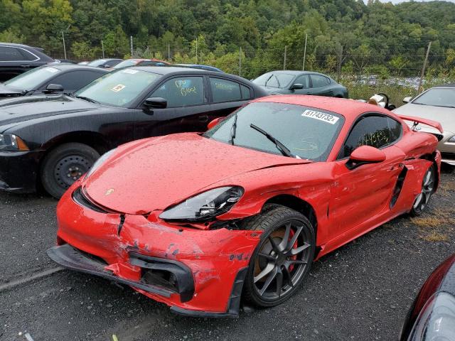 WP0AC2A82MS289243 - 2021 PORSCHE CAYMAN GT4 RED photo 2