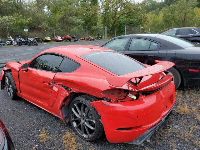 WP0AC2A82MS289243 - 2021 PORSCHE CAYMAN GT4 RED photo 3