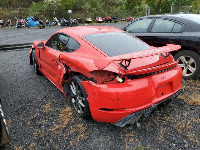 WP0AC2A82MS289243 - 2021 PORSCHE CAYMAN GT4 RED photo 9