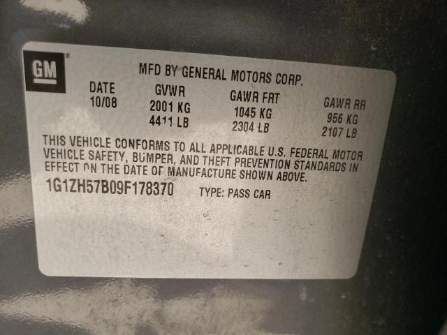 1G1ZH57B09F178370 - 2009 CHEVROLET MALIBU 1LT 灰色 照片 10
