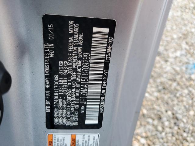 JF1ZNAA15F8709299 - 2015 TOYOTA SCION FR-S SILVER photo 10