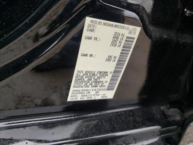 1N4AL4FV4LC147050 - 2020 NISSAN ALTIMA PLA BLACK photo 12