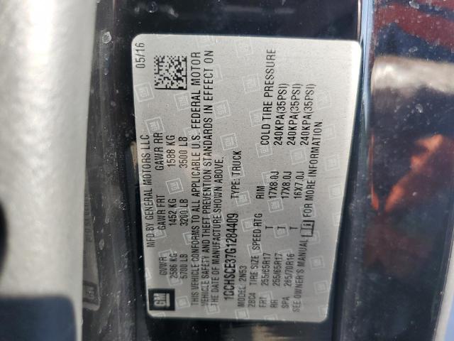 1GCHSCE37G1284409 - 2016 CHEVROLET COLORADO L BLACK photo 10