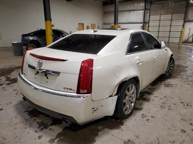 1G6DP57V280123907 - 2008 CADILLAC CTS HI FEA WHITE photo 4