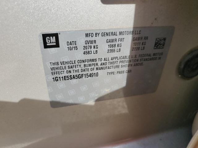 1G11E5SA5GF154910 - 2016 CHEVROLET MALIBU LIM 米色 照片 10