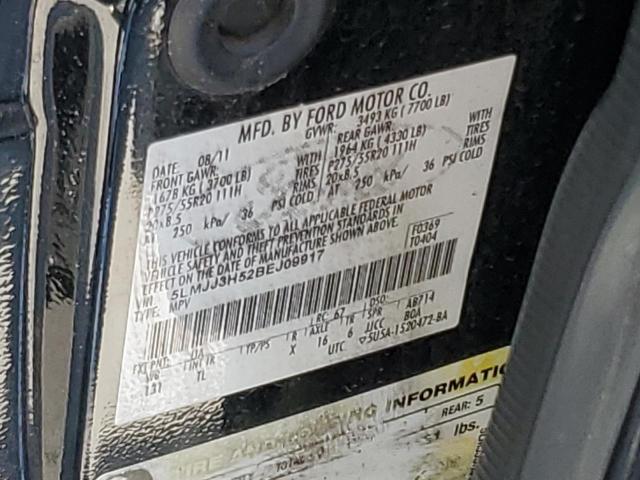 5LMJJ3H52BEJ09917 - 2011 LINCOLN NAVIGATOR 黑色 照片 10