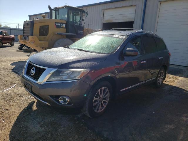 5N1AR2MN1EC634401 - 2014 NISSAN PATHFINDER GRAY photo 2