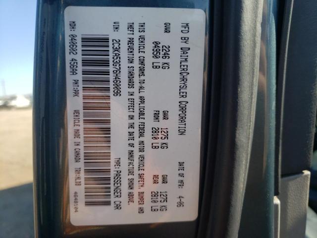 2C3KA53G76H460096 - 2006 CHRYSLER 300 BLUE photo 10