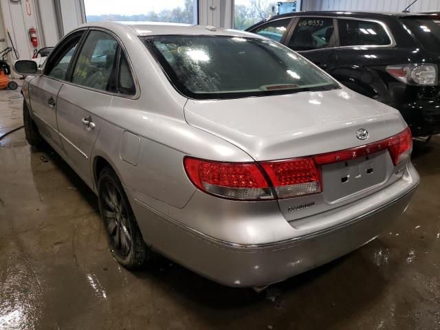 KMHFC46F89A381121 - 2009 HYUNDAI AZERA SE SILVER photo 3