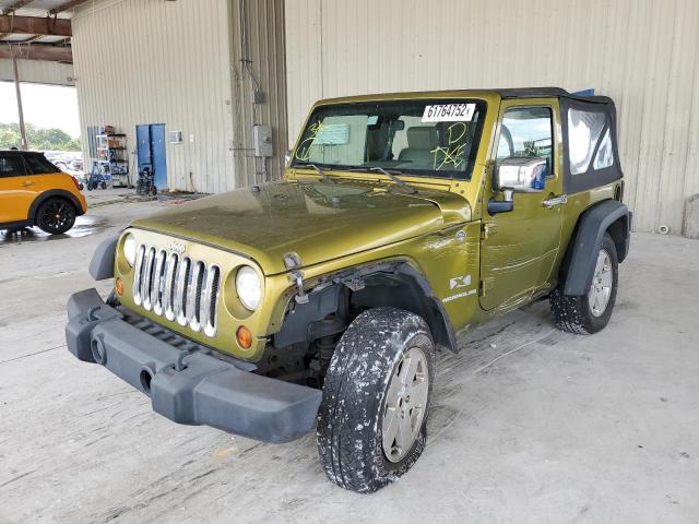 1J4FA24178L630074 - 2008 JEEP WRANGLER X GREEN photo 2