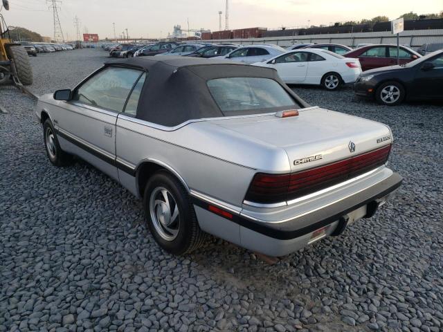 1C3XJ55J3KG166070 - 1989 CHRYSLER LEBARON PR SILVER photo 3