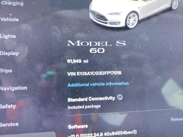 5YJSA1CG3DFP17018 - 2013 TESLA MODEL S Սպիտակ լուսանկար 8