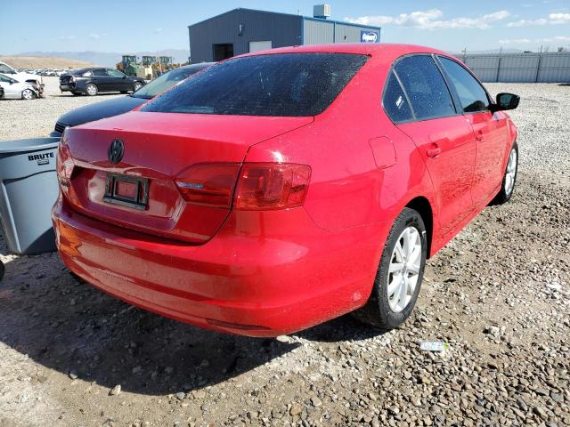3VW2K7AJ4EM335895 - 2014 VOLKSWAGEN JETTA BASE 红色 照片 4