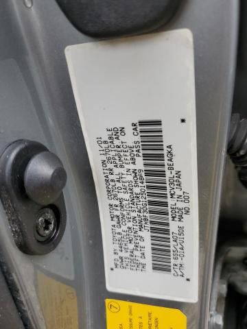 JTHBF30G125014869 - 2002 LEXUS ES 300 GRAY photo 10