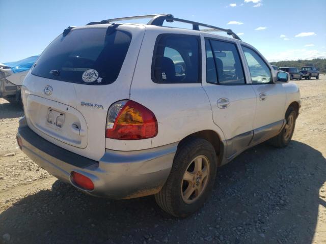 KM8SB12B54U625690 - 2002 HYUNDAI SANTA FE WHITE photo 4