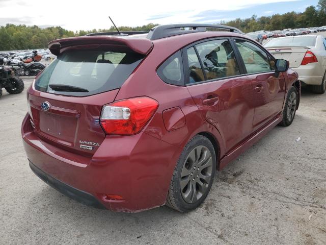 JF1GPAU69E8232271 - 2014 SUBARU IMPREZA SP BURGUNDY photo 4