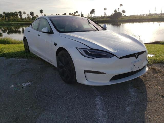 5YJSA1E66MF451501 - 2021 TESLA MODEL S Սպիտակ լուսանկար 1