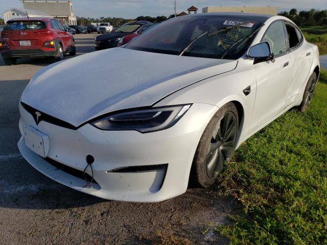 5YJSA1E66MF451501 - 2021 TESLA MODEL S Սպիտակ լուսանկար 2