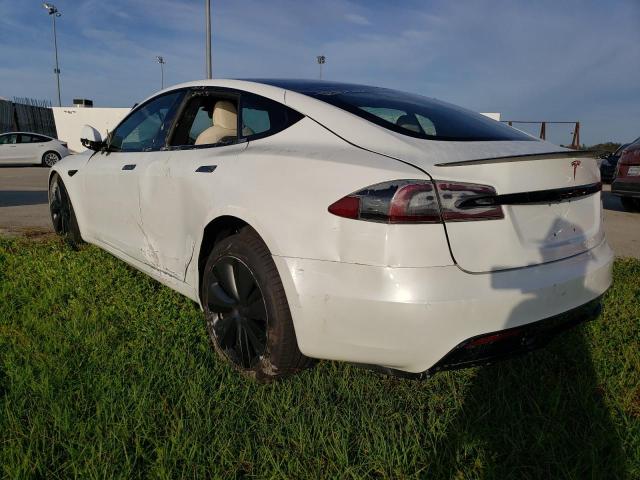 5YJSA1E66MF451501 - 2021 TESLA MODEL S Սպիտակ լուսանկար 3