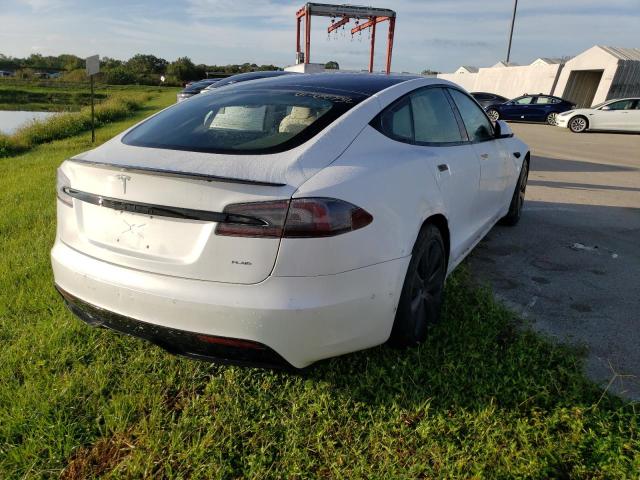 5YJSA1E66MF451501 - 2021 TESLA MODEL S Սպիտակ լուսանկար 4