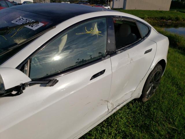 5YJSA1E66MF451501 - 2021 TESLA MODEL S Սպիտակ լուսանկար 9
