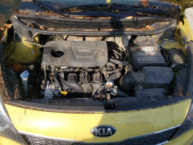 KNADN4A30G6575268 - 2016 KIA RIO EX YELLOW photo 7