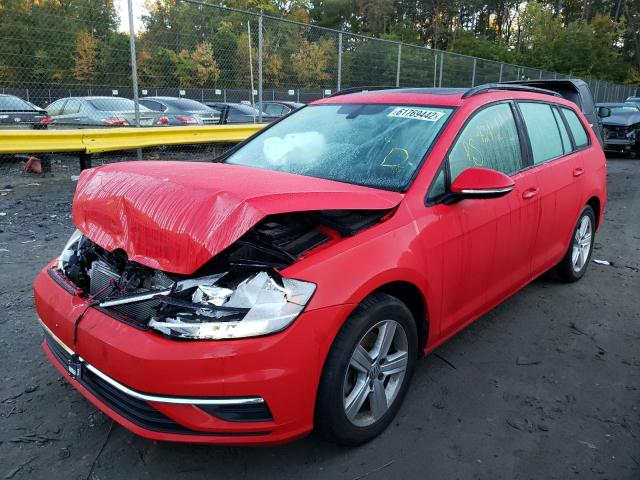 3VWD17AU7JM753609 - 2018 VOLKSWAGEN GOLF SPORT RED photo 2