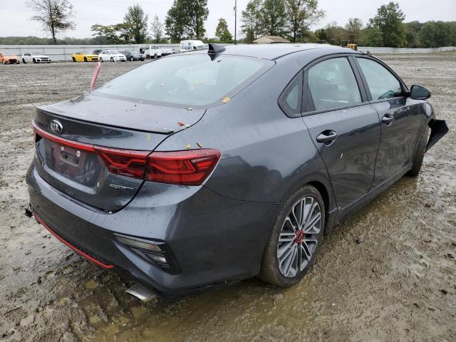 3KPF44AC8ME314944 - 2021 KIA FORTE GT GRAY photo 4