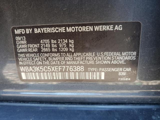 WBA3K5C5XEF776388 - 2014 BMW 328 D XDRI GRAY photo 10