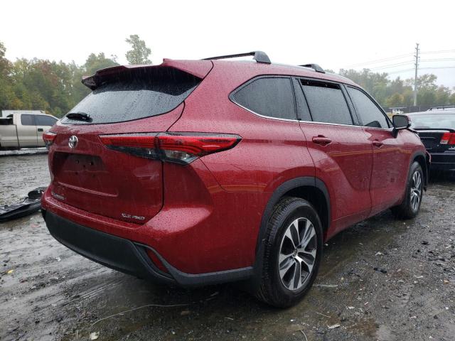 5TDGZRBH9NS211598 - 2022 TOYOTA HIGHLANDER Qırmızı foto 4