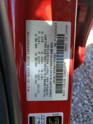 JM1BL1S59A1190861 - 2010 MAZDA 3 S RED photo 10