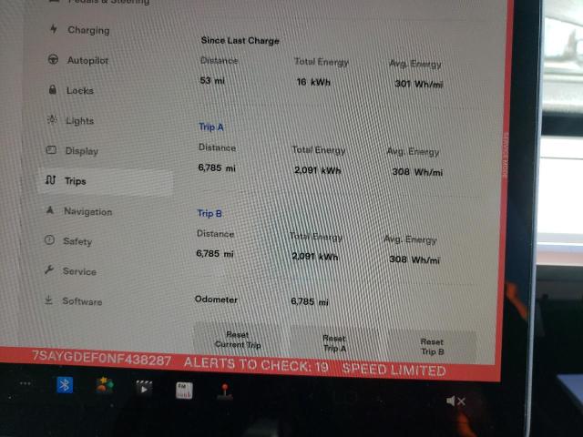 7SAYGDEF0NF438287 - 2022 TESLA MODEL Y أسود صورة 8