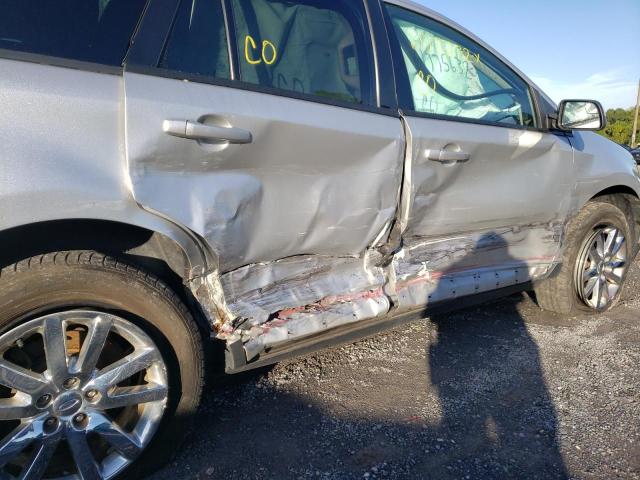 2FMDK3JC7DBE36754 - 2013 FORD EDGE SEL SILVER photo 9