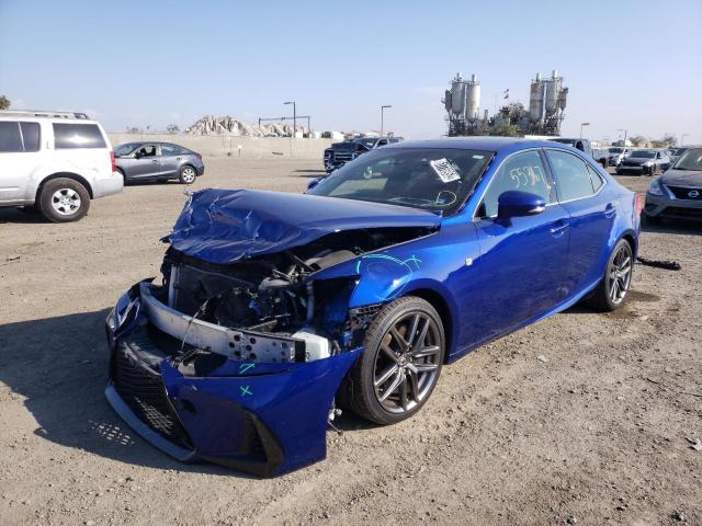 JTHBZ1D23J5032864 - 2018 LEXUS IS 350 BLUE photo 2