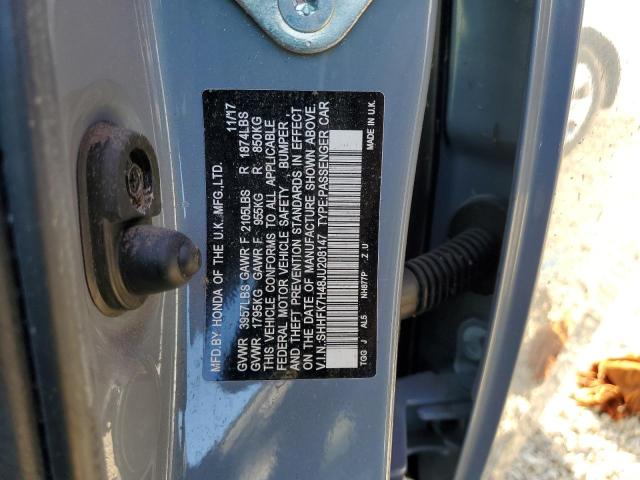 SHHFK7H48JU208147 - 2018 HONDA CIVIC SPOR 灰色 照片 10