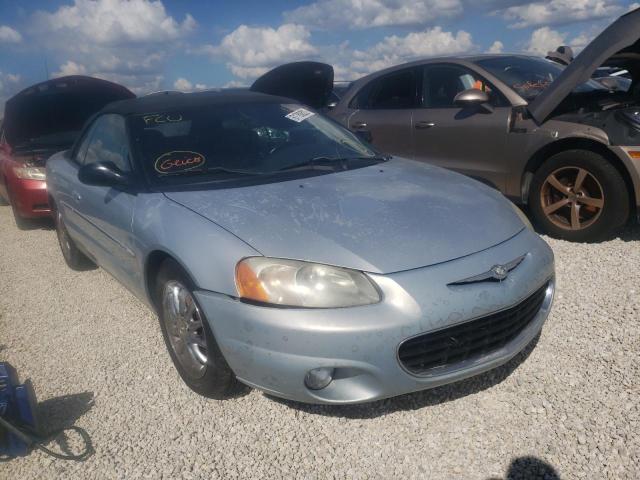 1C3EL65R82N207124 - 2002 CHRYSLER SEBRING LI TURQUOISE photo 1