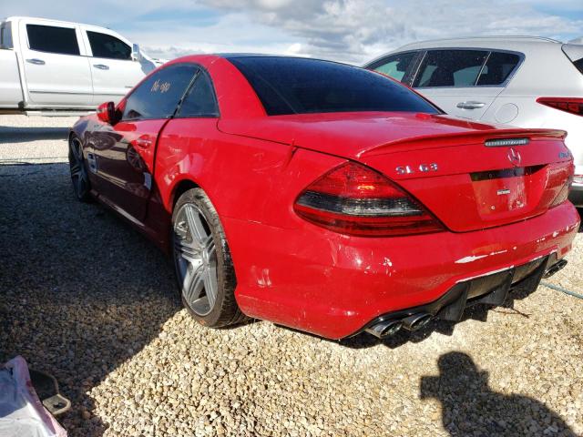 WDBSK7AA7BF166307 - 2011 MERCEDES-BENZ SL 63 AMG RED photo 3