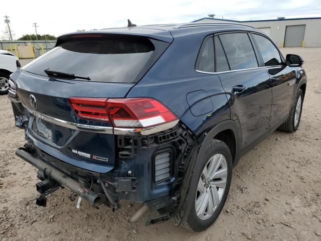 1V2HE2CAXMC205915 - 2021 VOLKSWAGEN ATLAS CROS Синий фото 4