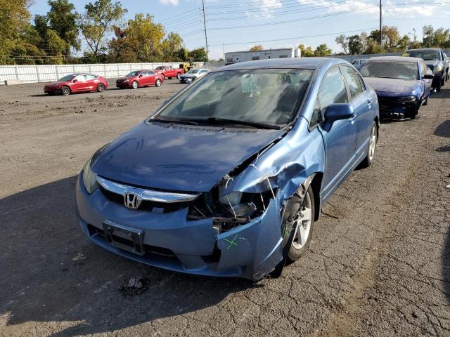 19XFA16609E010914 - 2009 HONDA CIVIC LX-S BLUE photo 2