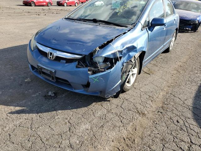 19XFA16609E010914 - 2009 HONDA CIVIC LX-S Niebieski zdjęcie 9