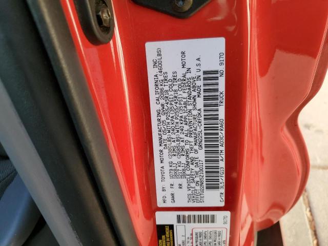 5TETU22N85Z100117 - 2005 TOYOTA TACOMA X-R RED photo 10