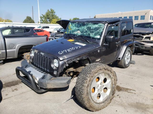 1C4AJWBG9EL168661 - 2014 JEEP WRANGLER S CHARCOAL photo 2