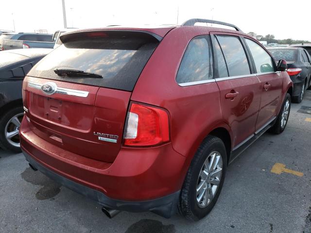 2FMDK3K9XDBC69244 - 2013 FORD EDGE LIMIT RED photo 4