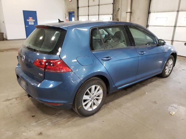 3VW117AU3GM029105 - 2016 VOLKSWAGEN GOLF S BLUE photo 4