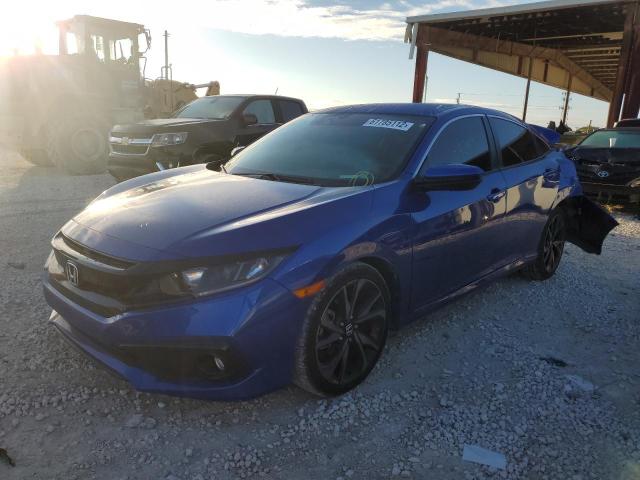 2HGFC2F86MH516327 - 2021 HONDA CIVIC SPOR BLUE photo 2