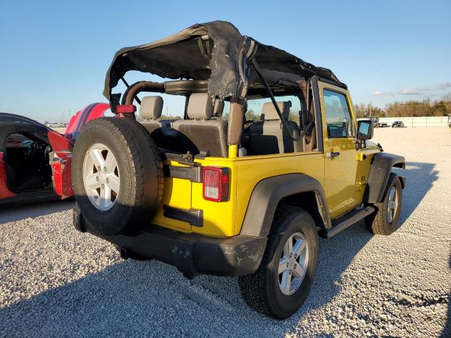 1J4FA24198L507862 - 2008 JEEP WRANGLER X YELLOW photo 4