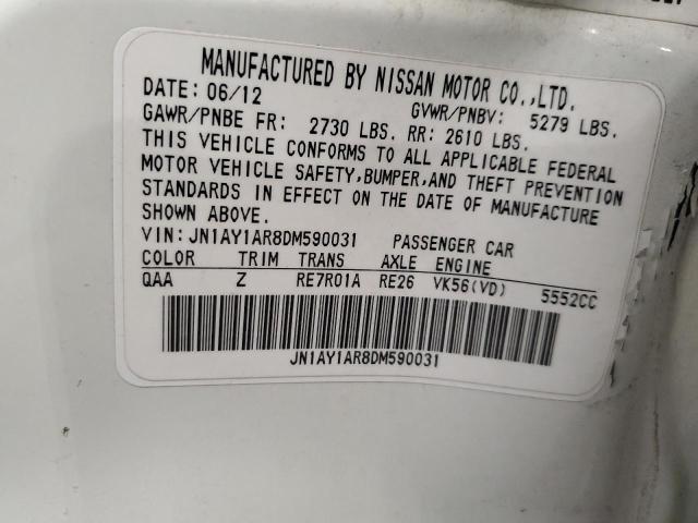 JN1AY1AR8DM590031 - 2013 INFINITI M56 X WHITE photo 10