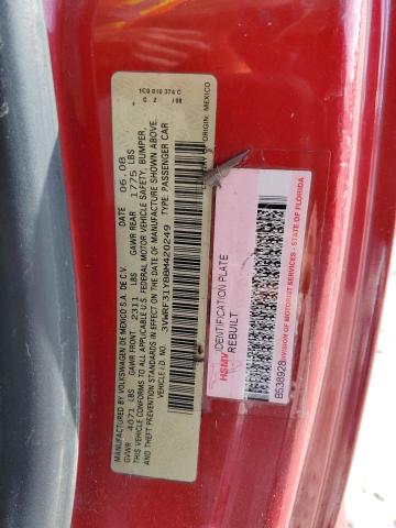 3VWRF31Y88M420249 - 2008 VOLKSWAGEN NEW BEETLE 红色 照片 10